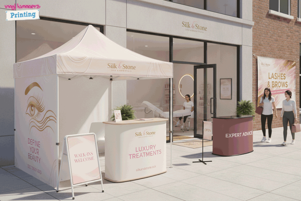 Eyelash & Brow Studio Outdoor Banner Stands