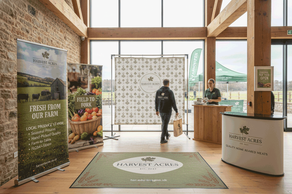 Farm Indoor Banner Stands
