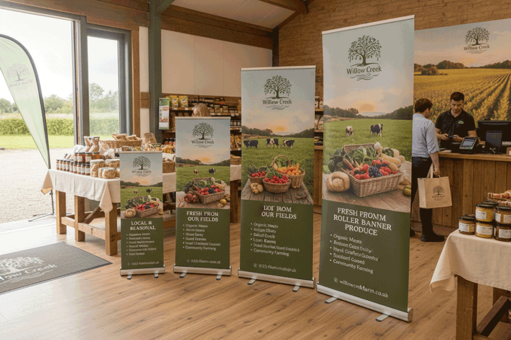Farm Shop Agriculture Indoor Banner Stands