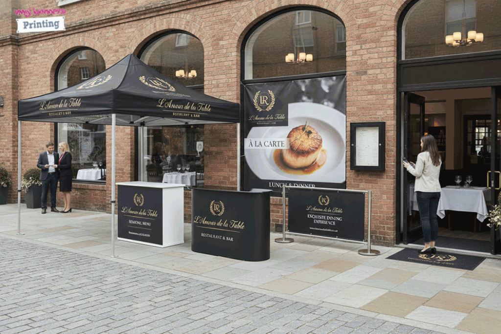 Fine Dining Restaurant Outdoor Banner Stands