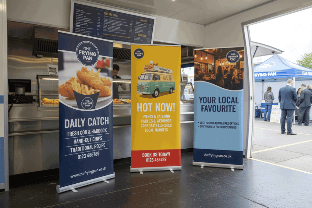 Fish and Chip Van Indoor Banner Stands