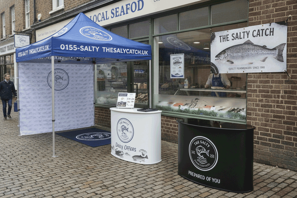 Fishmonger Outdoor Banner Stands