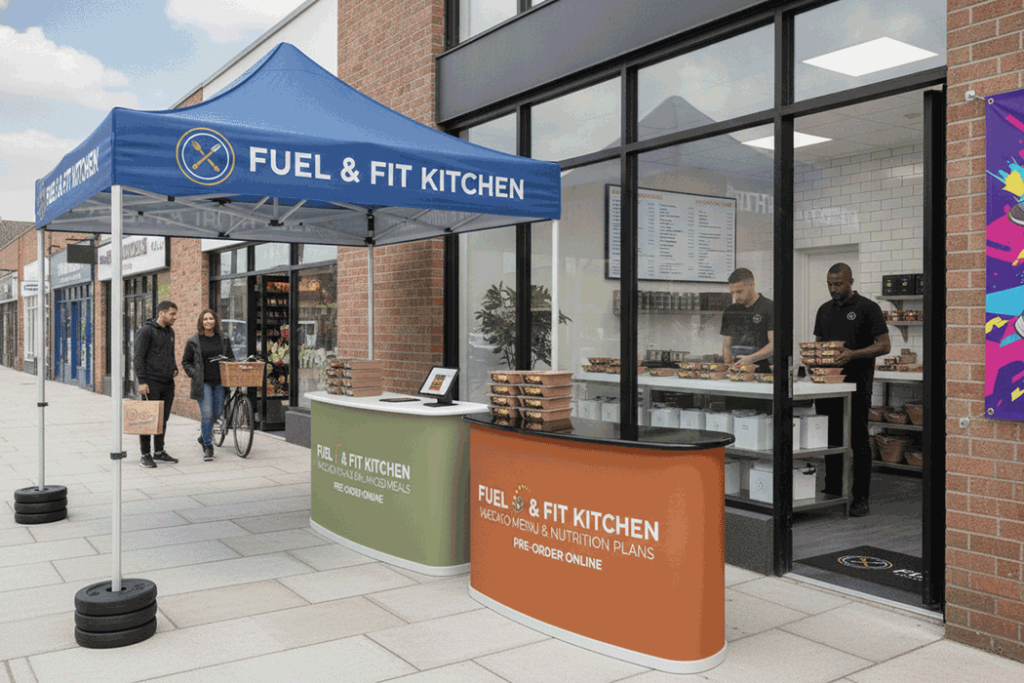 Fitness Meal Prep Outdoor Banner Stands