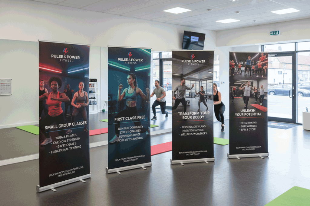 Fitness Studio Indoor Banner Stands