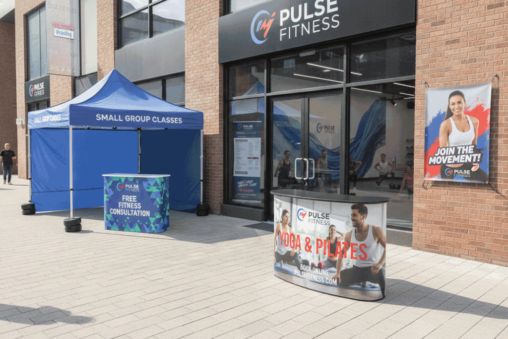 Fitness Studio Outdoor Banner Stands