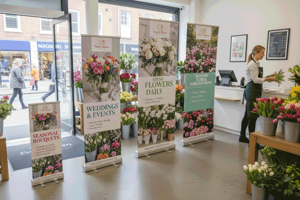 Florist Indoor Banner Stands