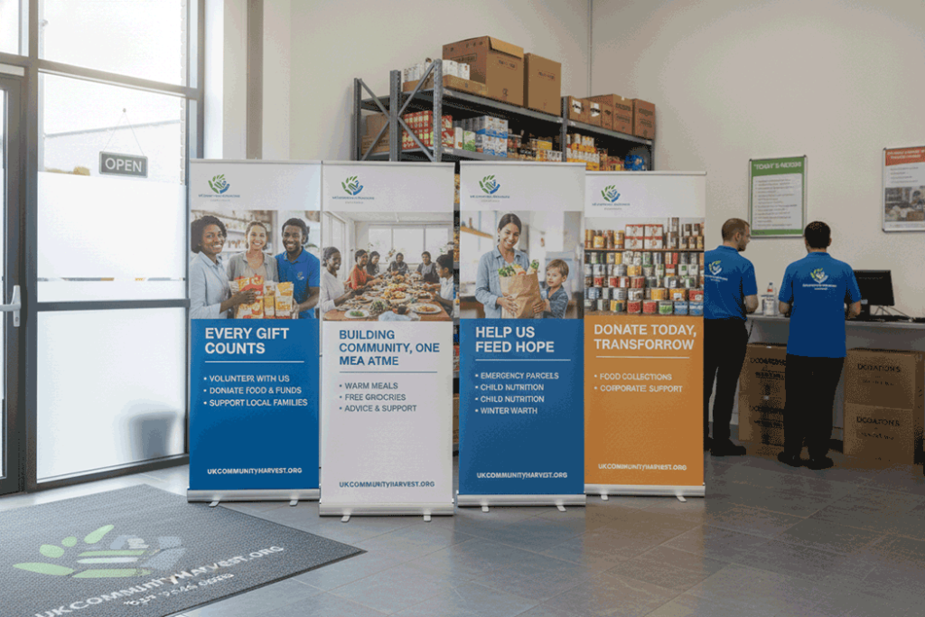 Food Bank Indoor Banner Stands