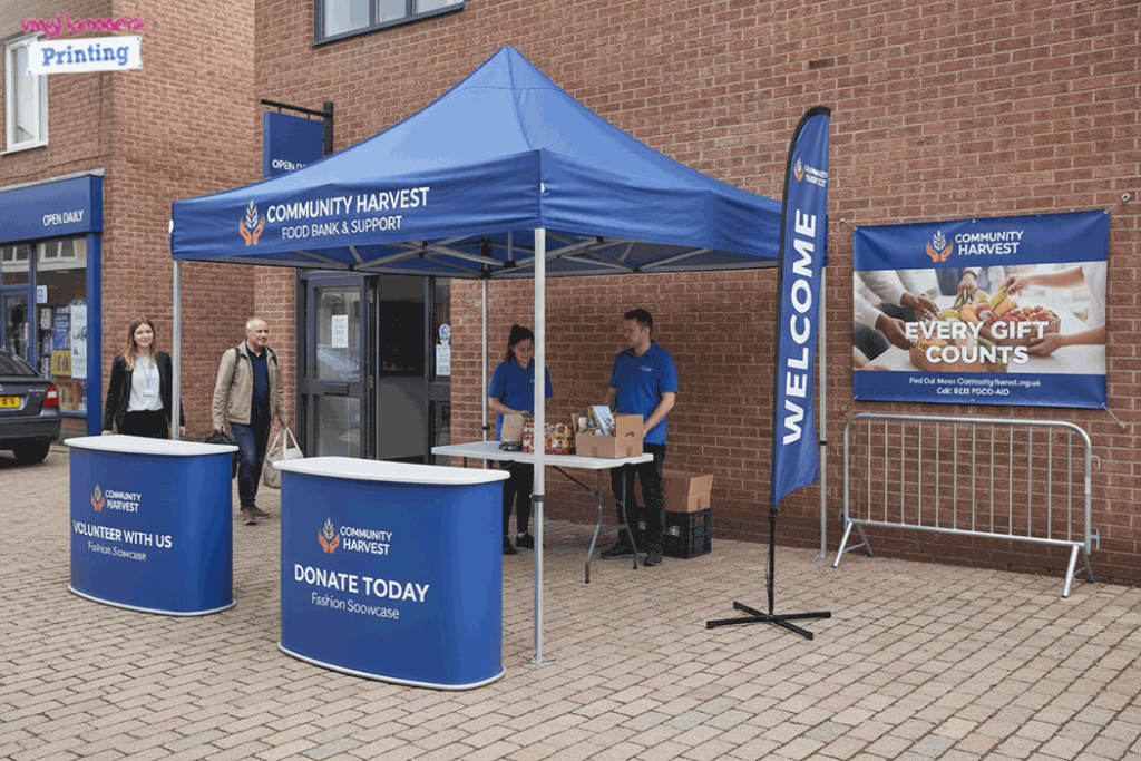 Food Bank Outdoor Banner Stands
