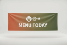 Italian Takeaway Fabric Banner Printing