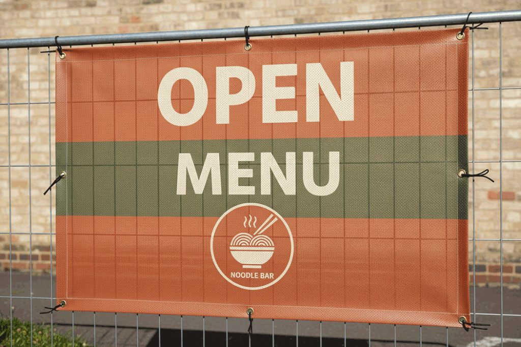 Cat Cafe Mesh Banner Printing