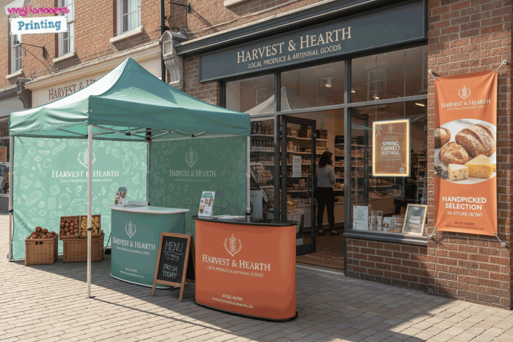 Food Retail Outdoor Banner Stands