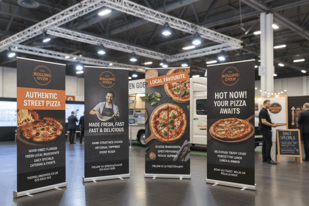 Food Truck Indoor Banner Stands