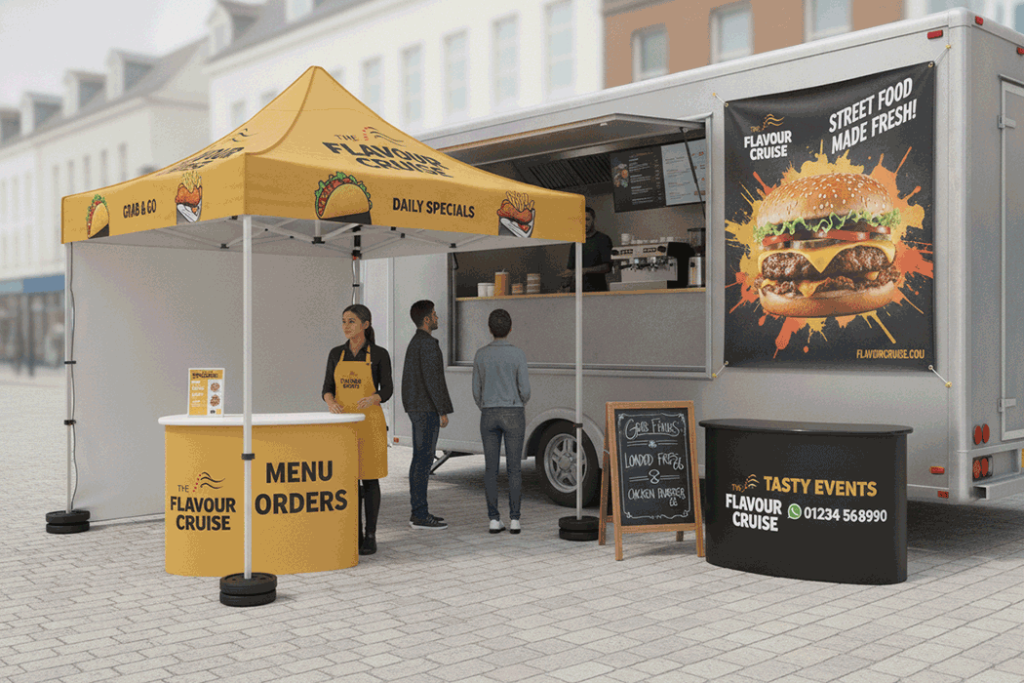 Food Truck Outdoor Banner Stands