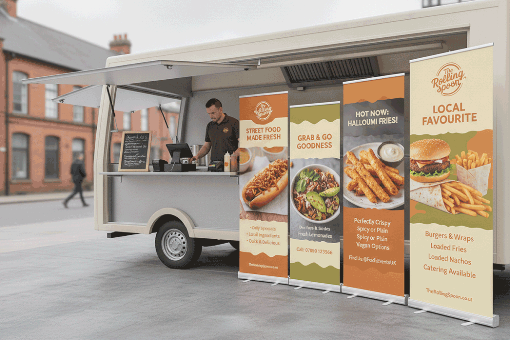 Food Van Indoor Banner Stands