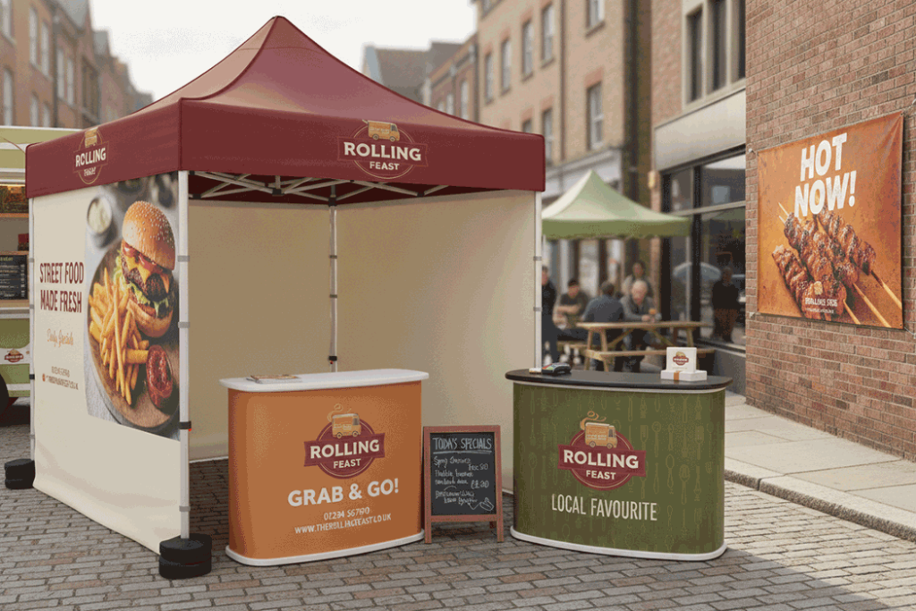 Food Van Outdoor Banner Stands