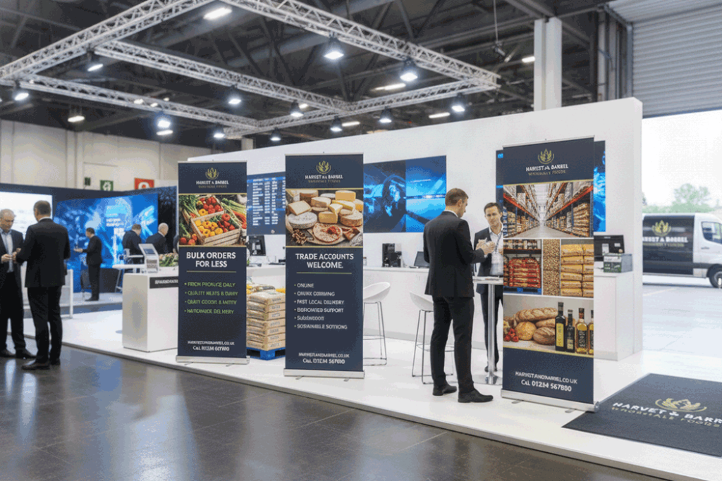 Food Wholesaler Indoor Banner Stands