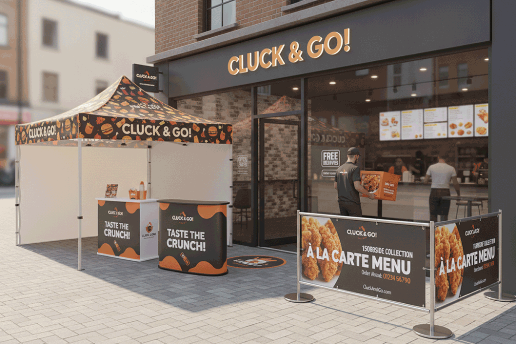 Fried Chicken Restaurant Outdoor Banner Stands