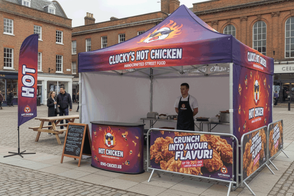 Fried Chicken Stall Outdoor Banner Stands
