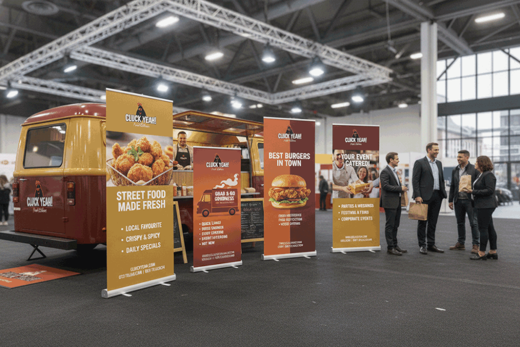 Fried Chicken Van Indoor Banner Stands