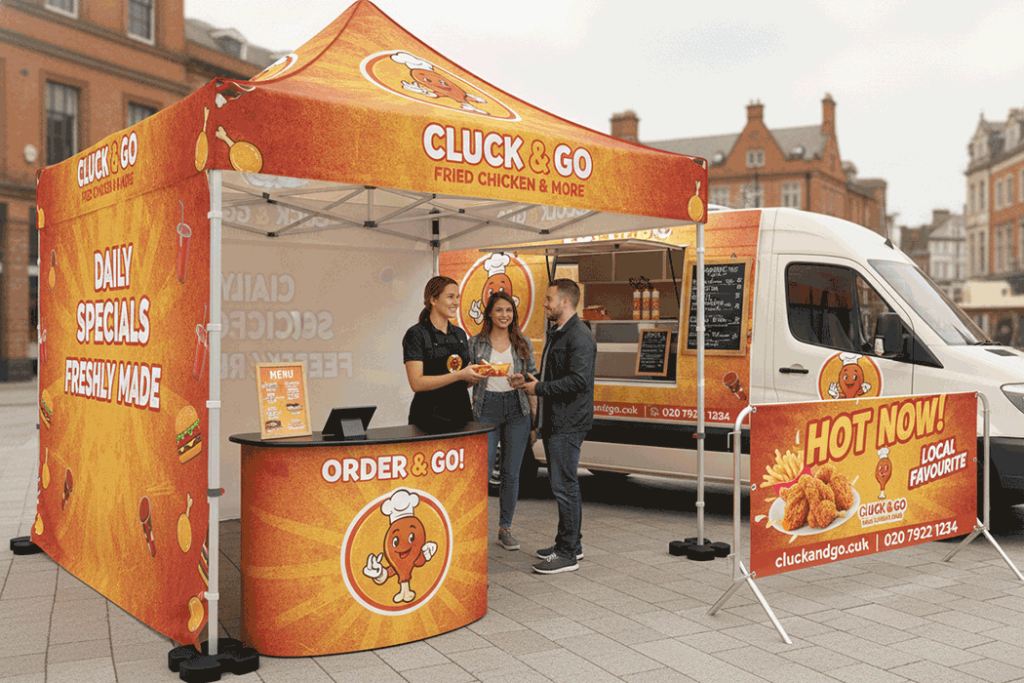 Fried Chicken Van Outdoor Banner Stands