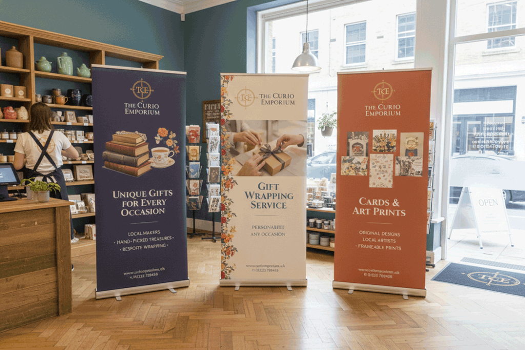 Gift Shop Indoor Banner Stands
