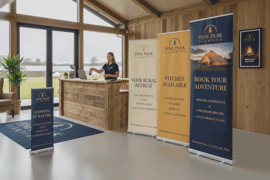 Glamping Site Indoor Banner Stands