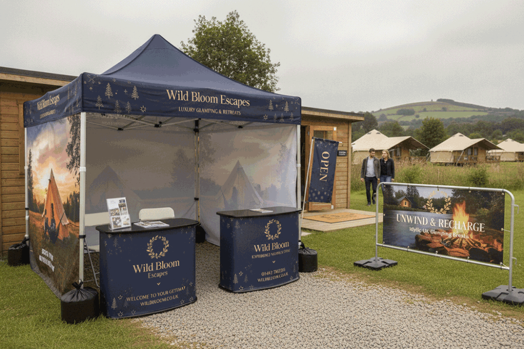 Glamping Site Outdoor Banner Stands