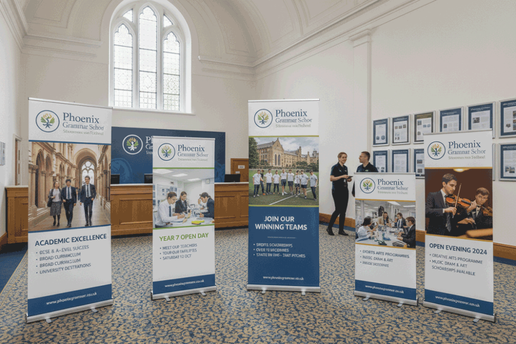 Grammar School Indoor Banner Stands