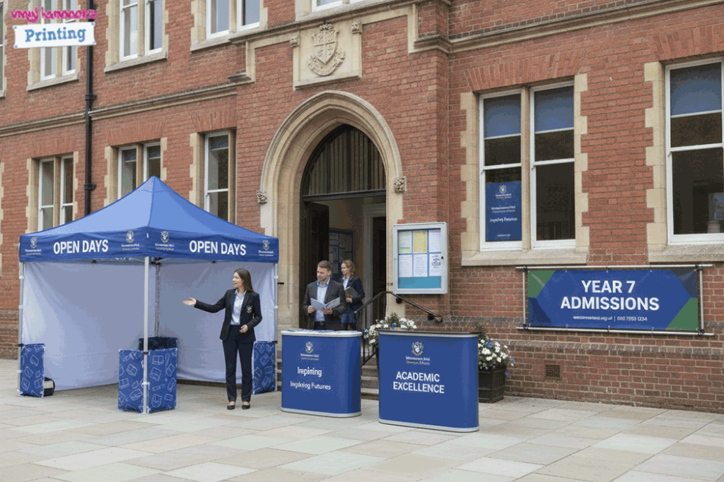 Grammar School Outdoor Banner Stands