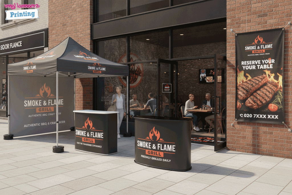 Grill Restaurant Outdoor Banner Stands