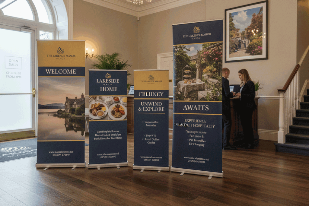 Guest House Indoor Banner Stands