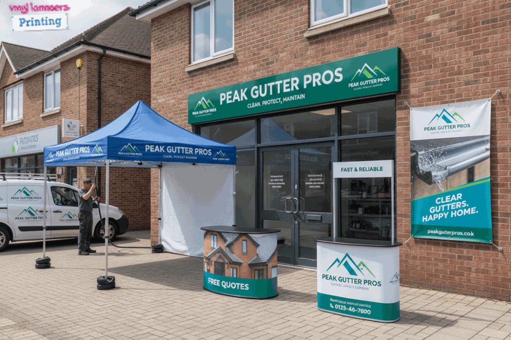 Gutter Cleaning Outdoor Banner Stands