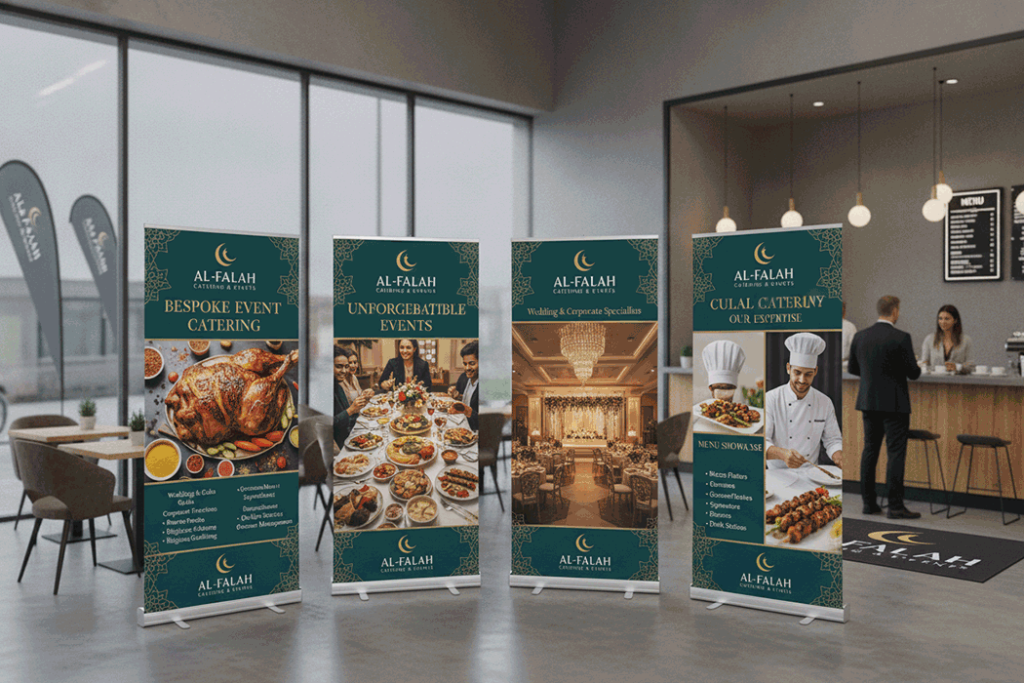 Halal Catering Indoor Banner Stands