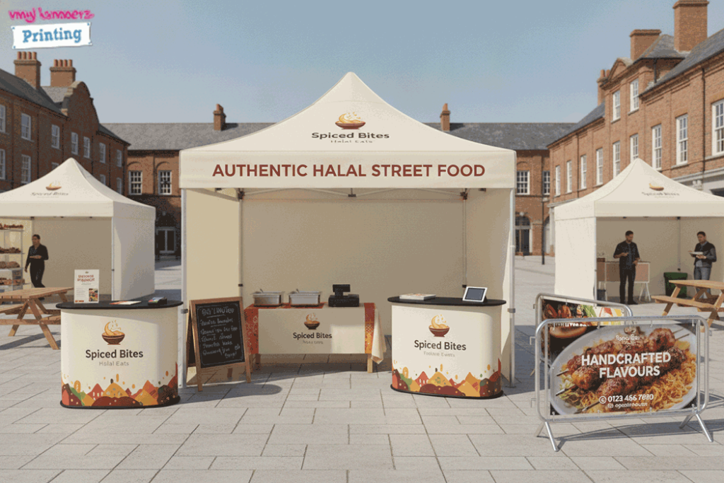 Halal Food Stall Outdoor Banner Stands