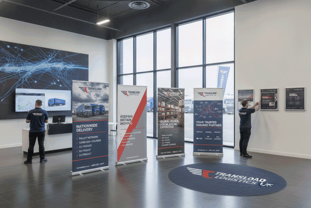 Haulage Company Indoor Banner Stands