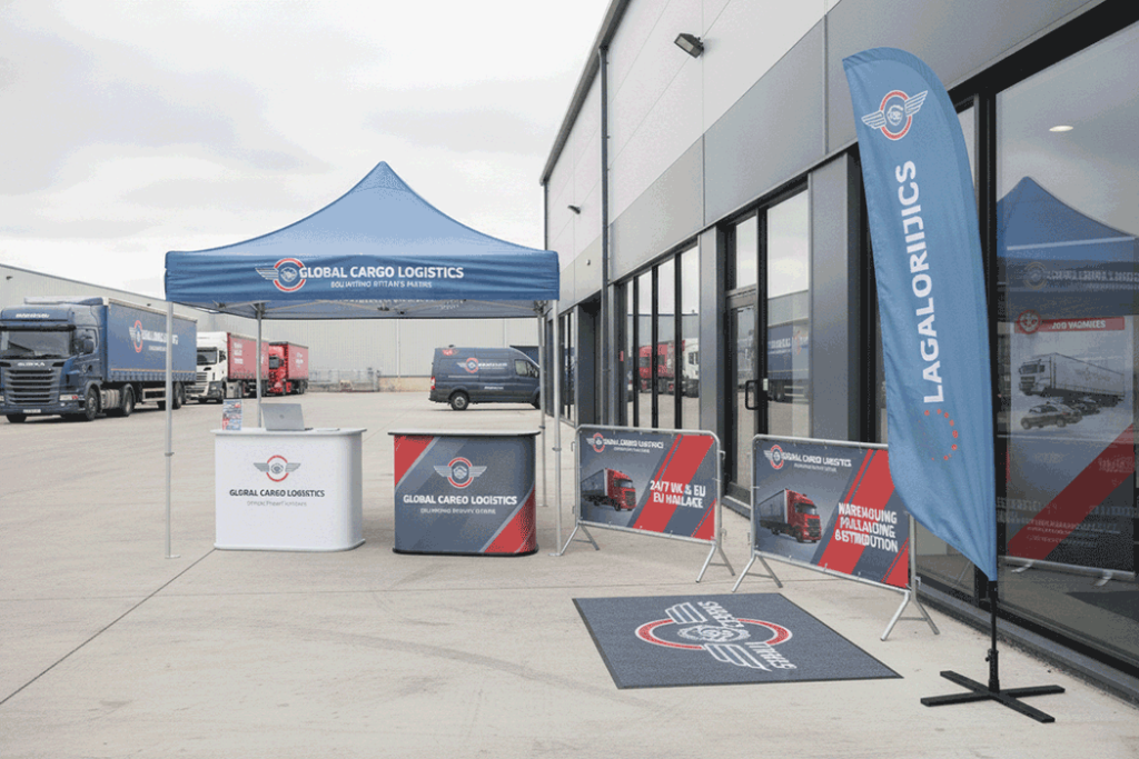 Haulage Company Outdoor Banner Stands