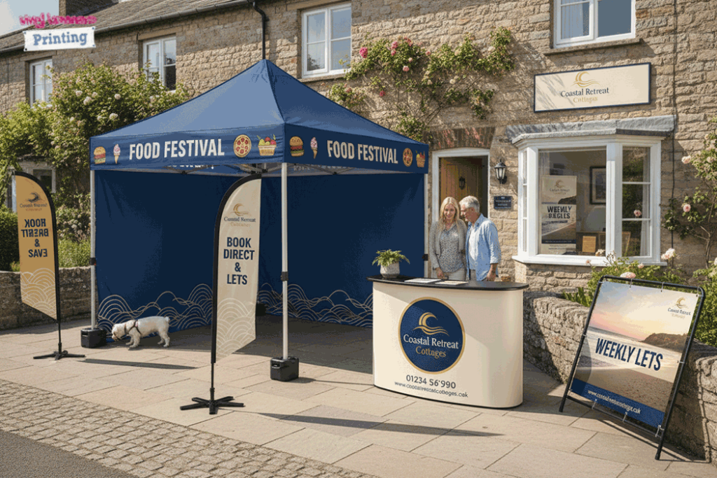 Holiday Let Outdoor Banner Stands