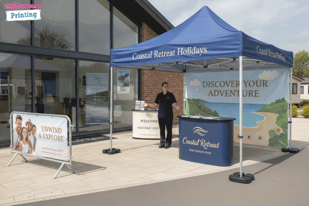 Holiday Park Outdoor Banner Stands