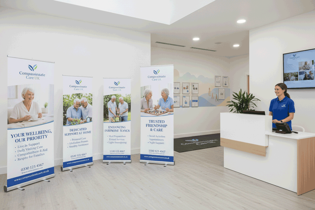Home Care Indoor Banner Stands