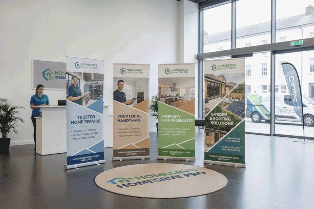 Home Services Indoor Banner Stands