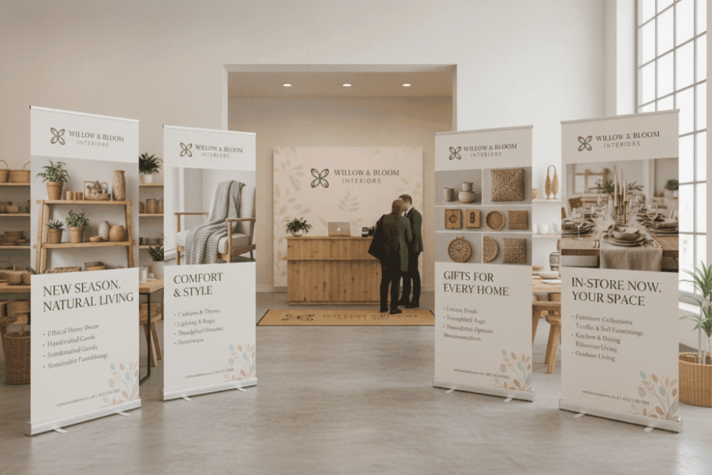 Homeware Shop Indoor Banner Stands