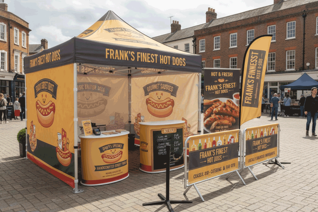 Hot Dog Stall Outdoor Banner Stands
