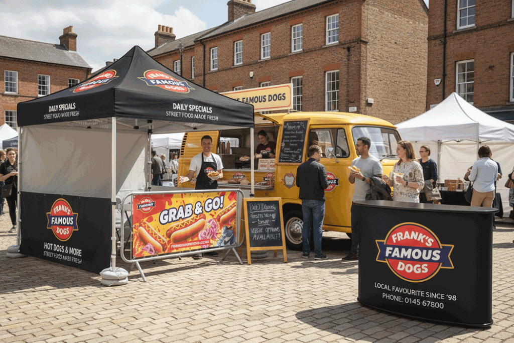 Hot Dog Van Outdoor Banner Stands