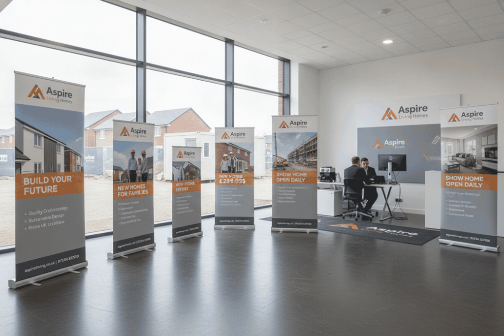 House Builder Indoor Banner Stands