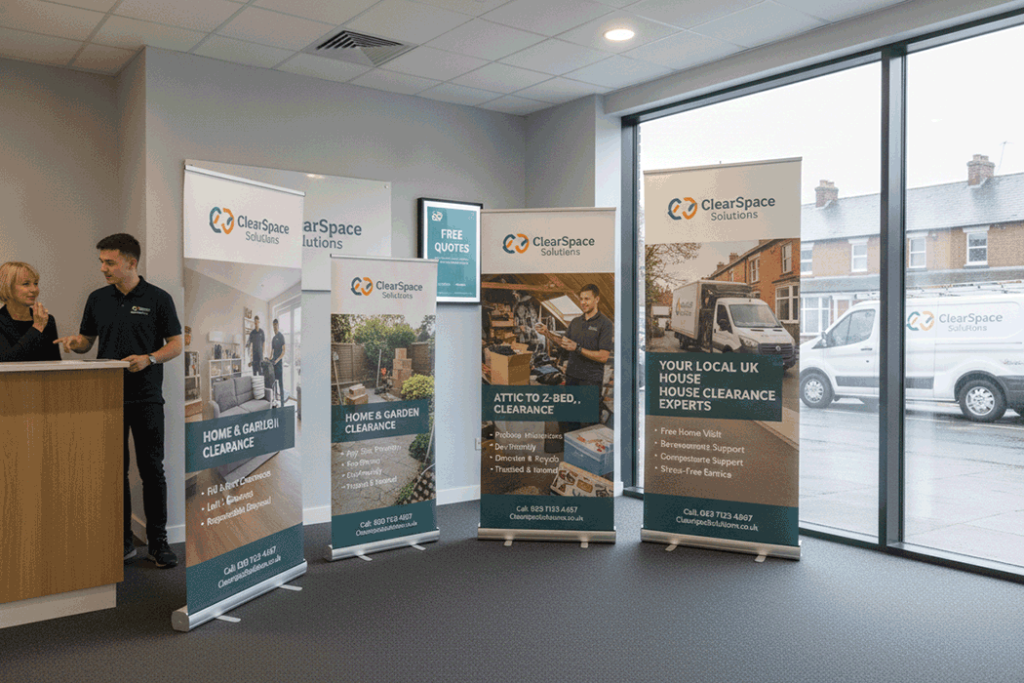 House Clearance Indoor Banner Stands