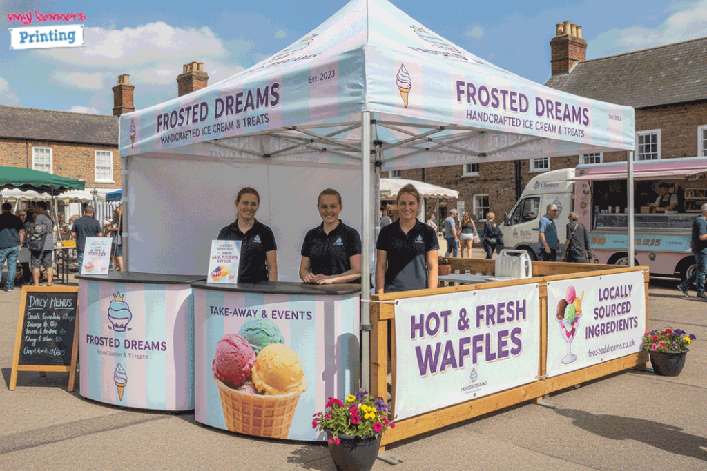 Ice Cream Stall Outdoor Banner Stands