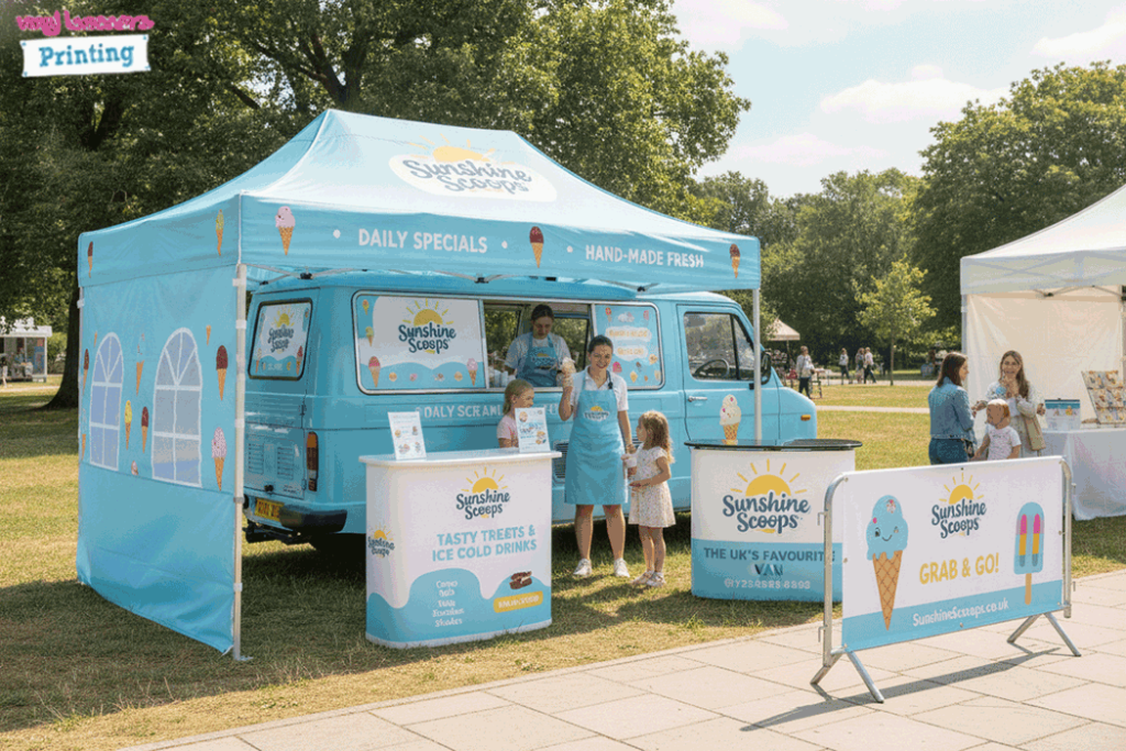 Ice Cream Van Outdoor Banner Stands