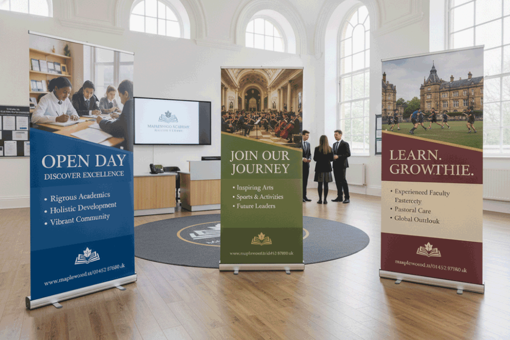 Independent School Indoor Banner Stands