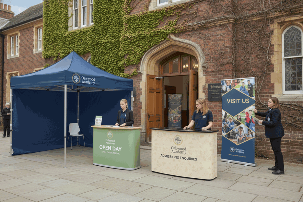 Independent School Outdoor Banner Stands