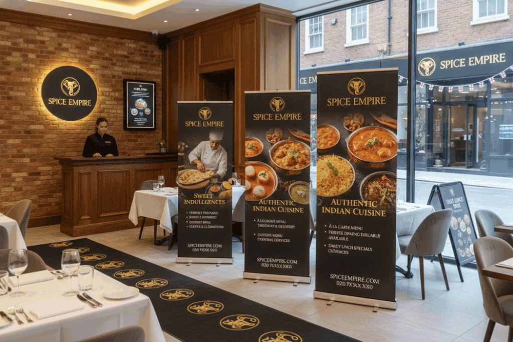 Indian Restaurant Indoor Banner Stands